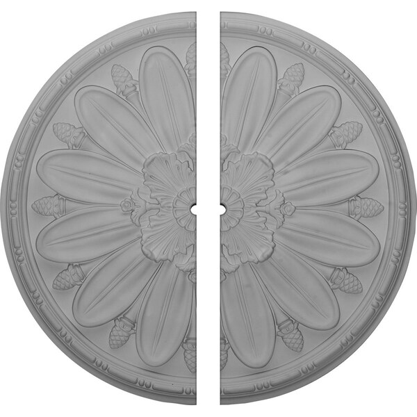 Ekena Millwork Fairfax Ceiling Medallion, Two Piece (Fits Canopies up to 1"), 29 7/8"OD x 1"ID x 1 3/8"P CM29FA2-01000 - main